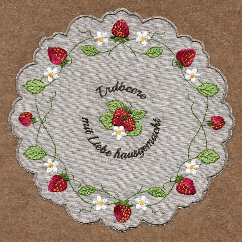ITH Jam jar cover embroidery design set, available in two sizes ( DEUT