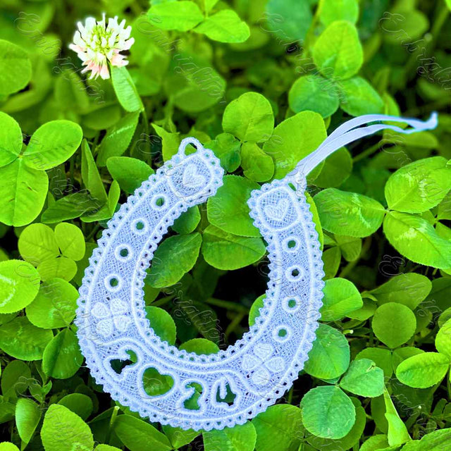 Lucky horseshoe 2024 new year FSL machine embroidery design