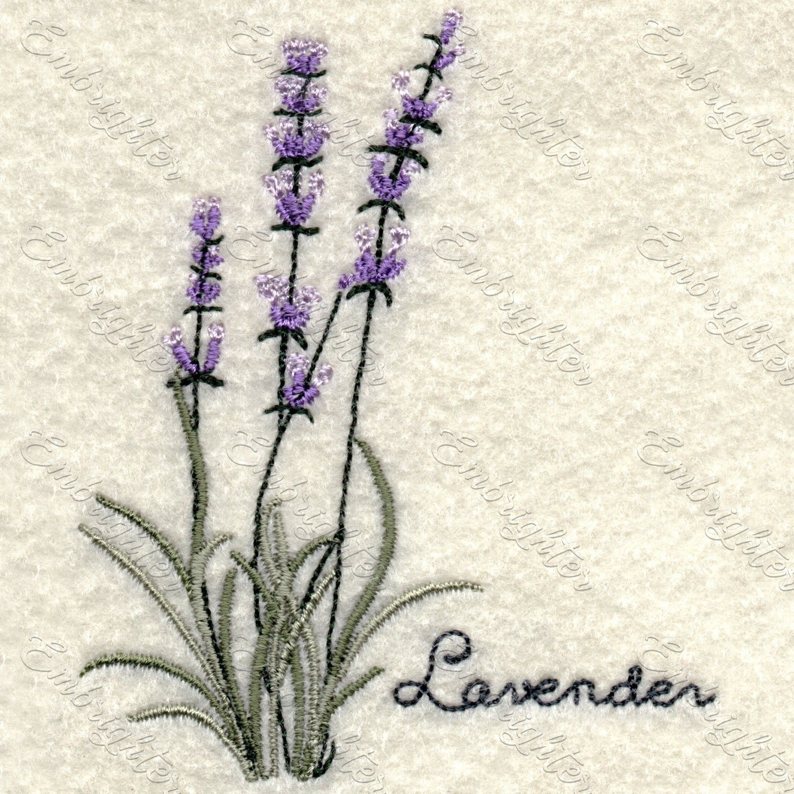 lavender flower embroidery patterns Herbs