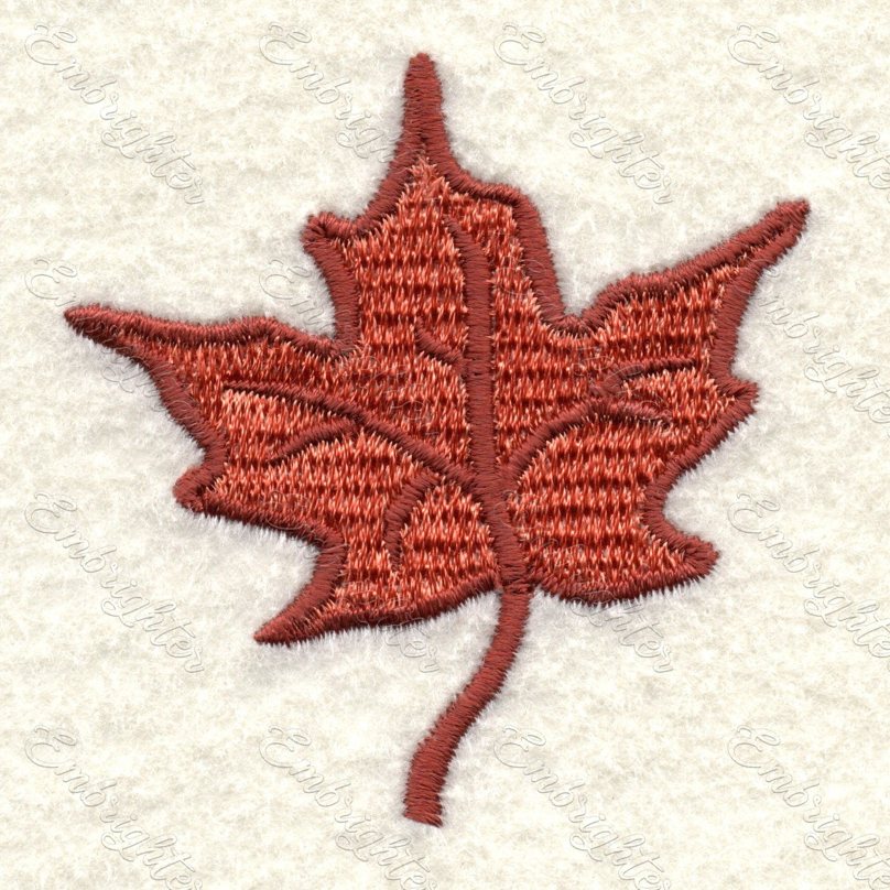 Filled leaf machine embroidery design. It can be embroidered in spring, summer and autumn colors.