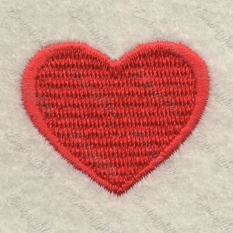 Machine embroidery design. Cut filled heart. Love is love.
