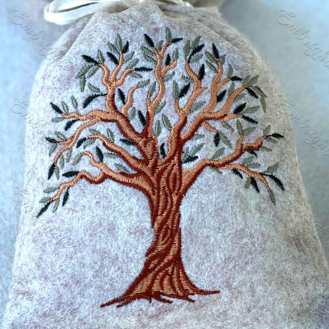 Olive tree embroidery design – Embrighter