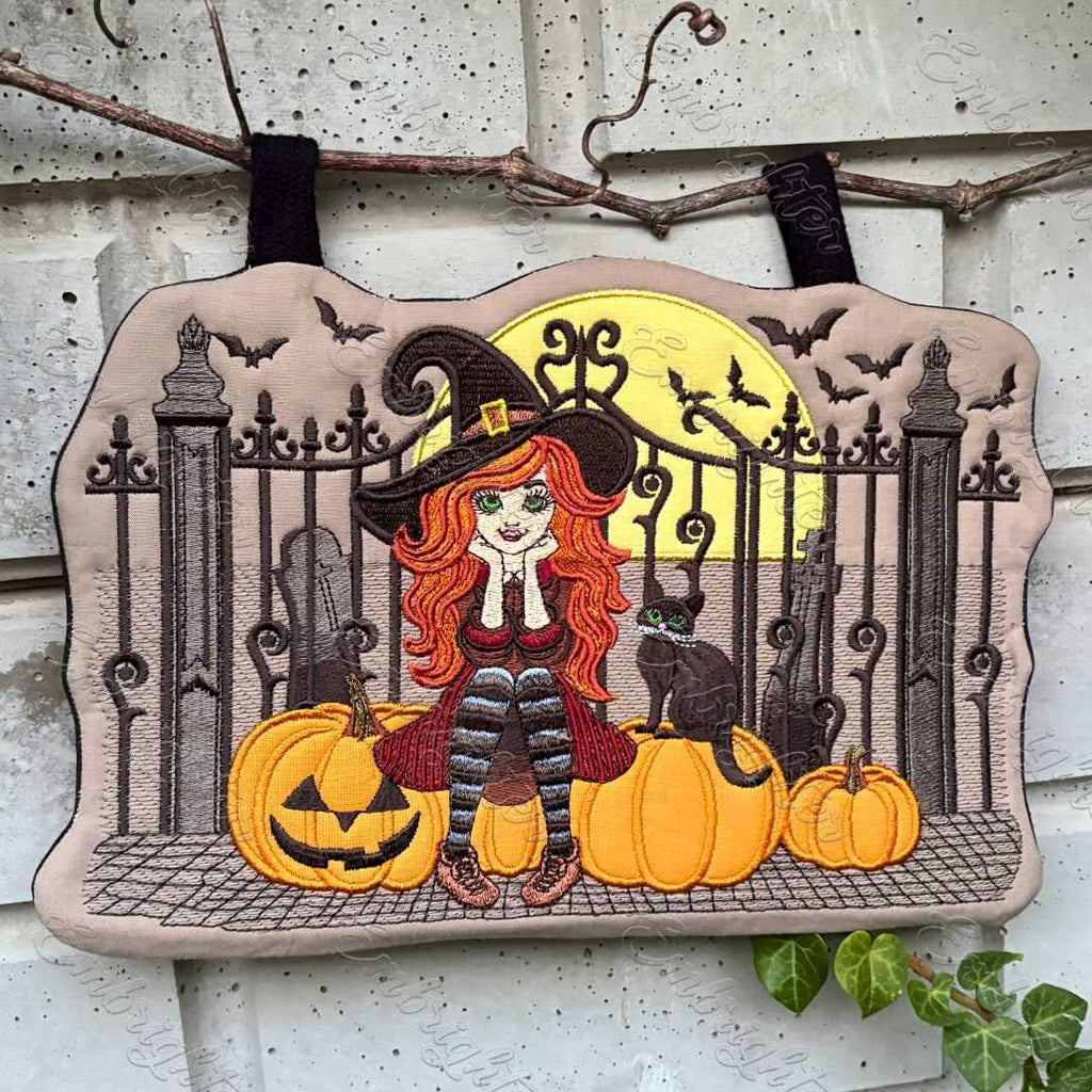 Halloween Night Witch ITH machine embroidery design Set
