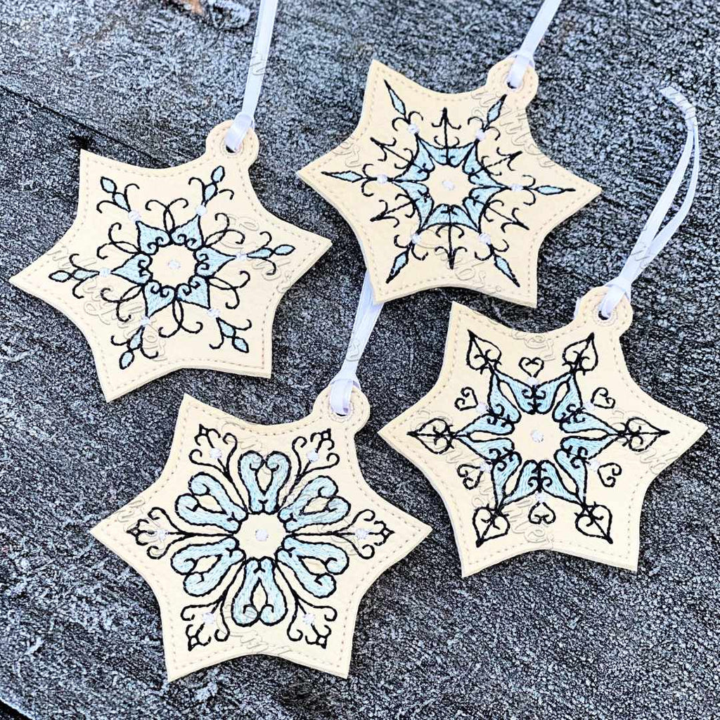 ITH filigree SMALL snowflake embroidery design set – Embrighter