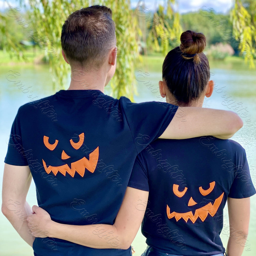 Pumpkin Face Appliqué Embroidery Design Set, image size:1024x1024