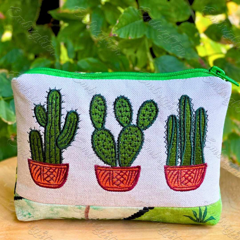 Cactus set embroidery design