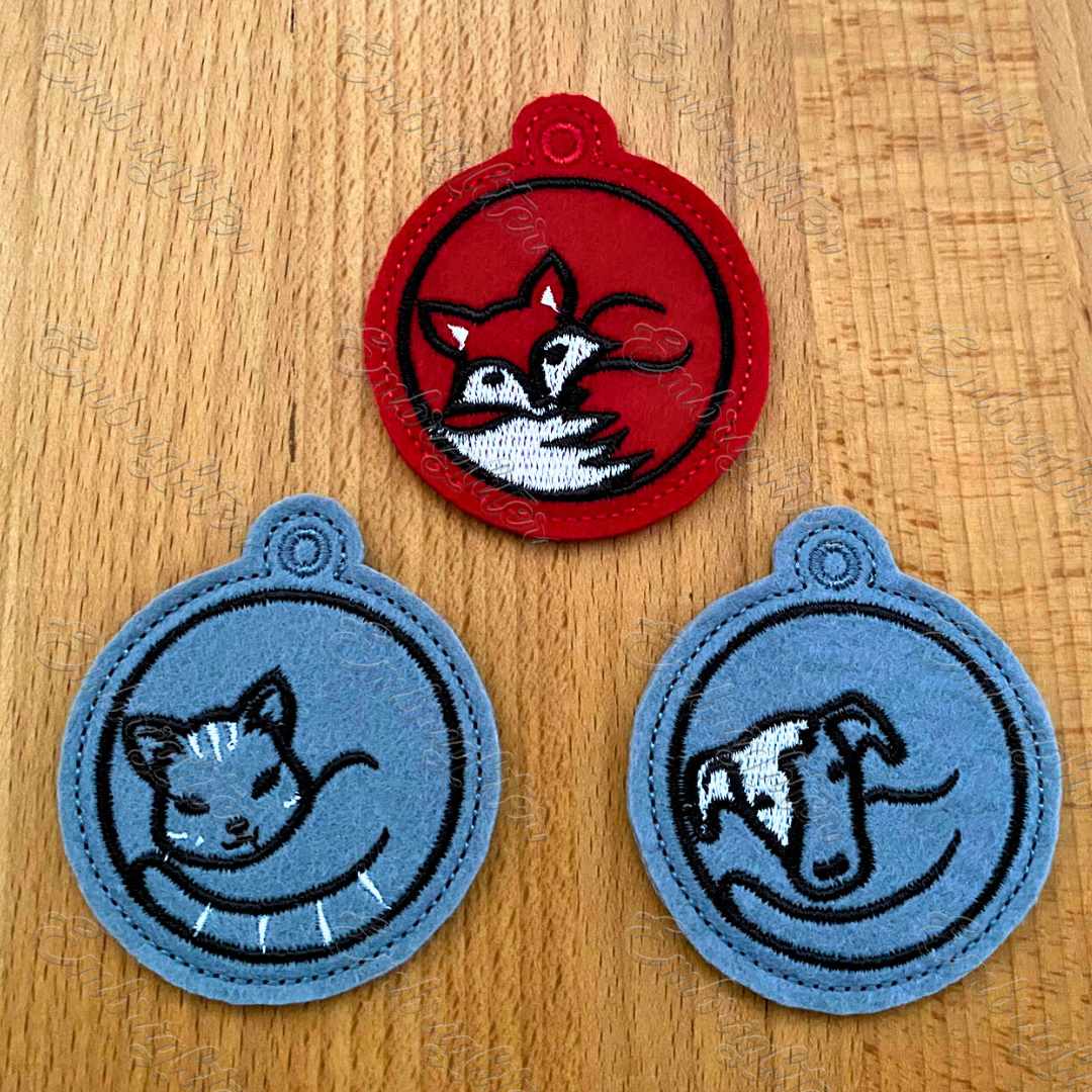 Curled up animals ITH keychain embroidery design set – Embrighter