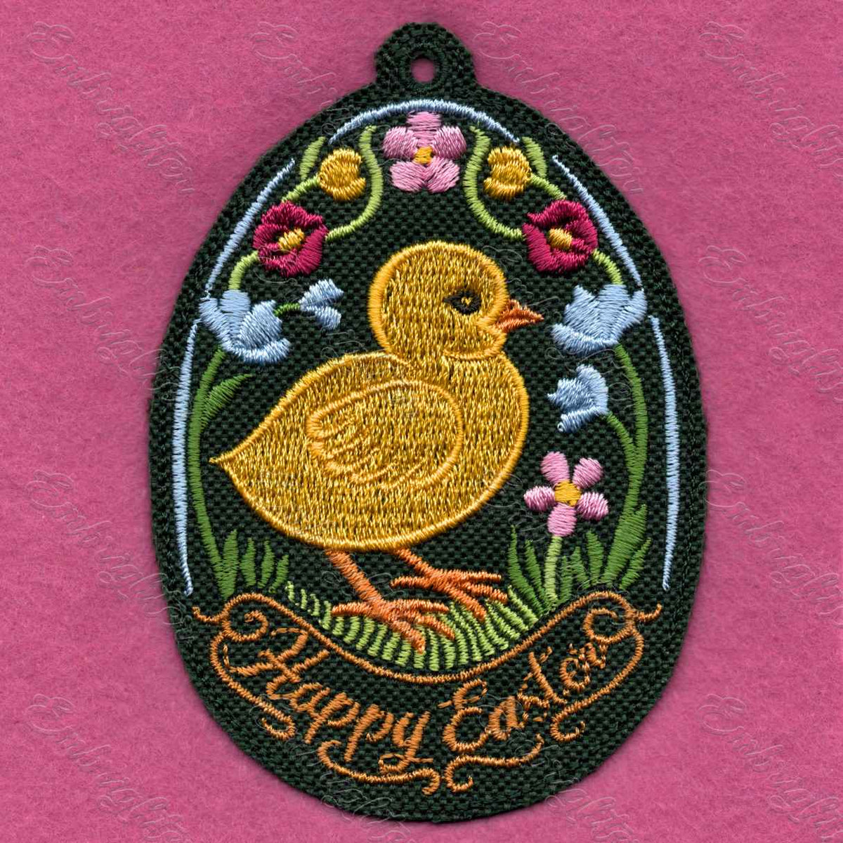 Egghead Designs Happy Easter - Chick Easter Egg ITH Embroidery Design – Embrighter