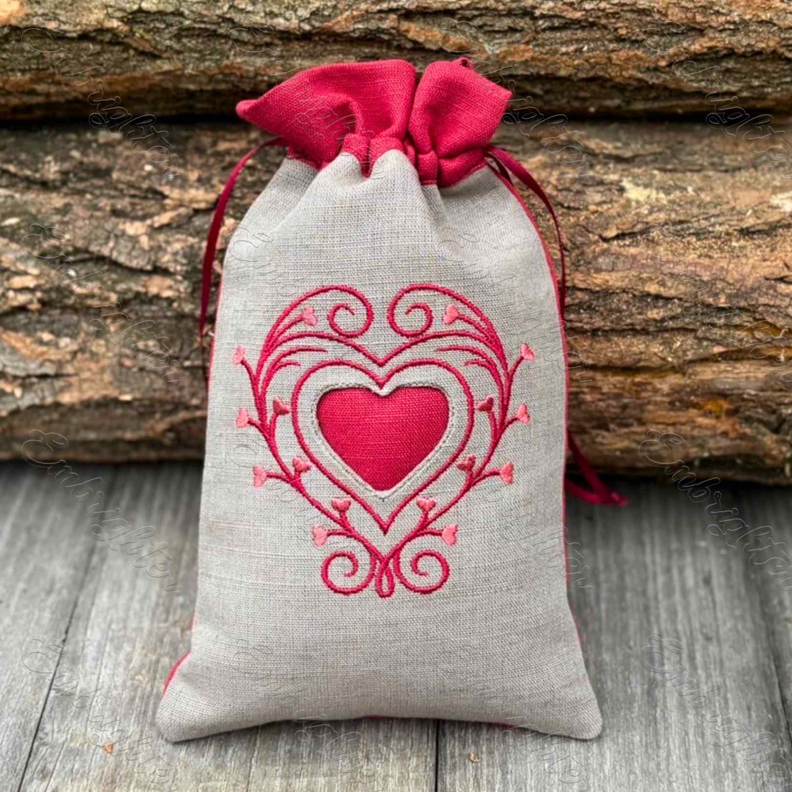Heartlet Heart Window ITH embroidery design – Embrighter