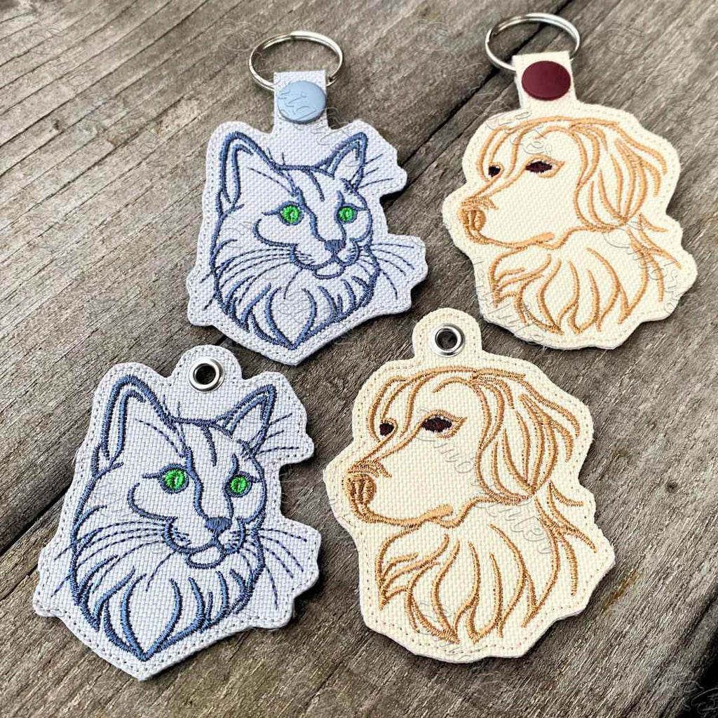 Noble Cat and Noble Dog ITH Embroidery Design Set