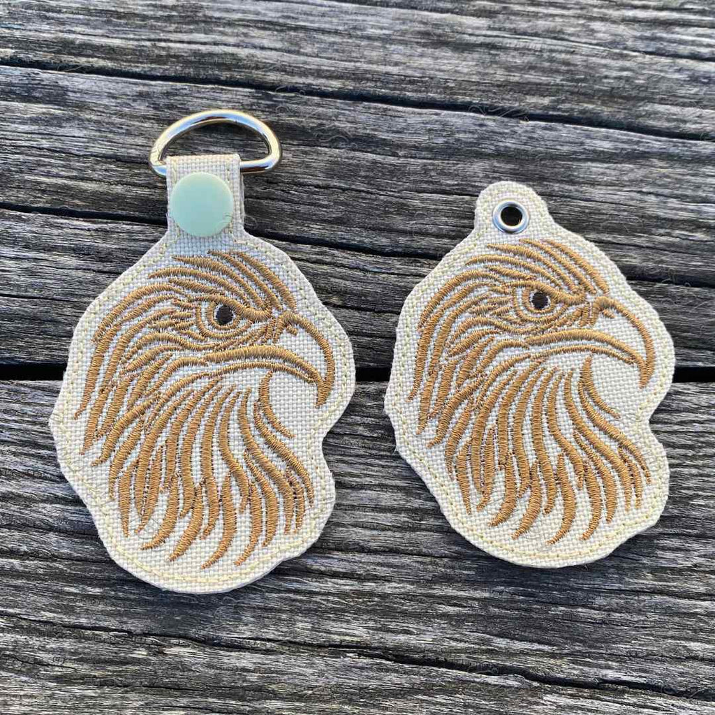 eagle ITH keychain machine embroidery design set