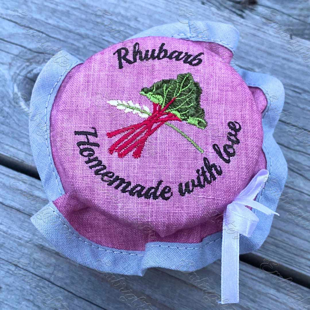 Jar lid cover embroidery design set No. 3 – Embrighter