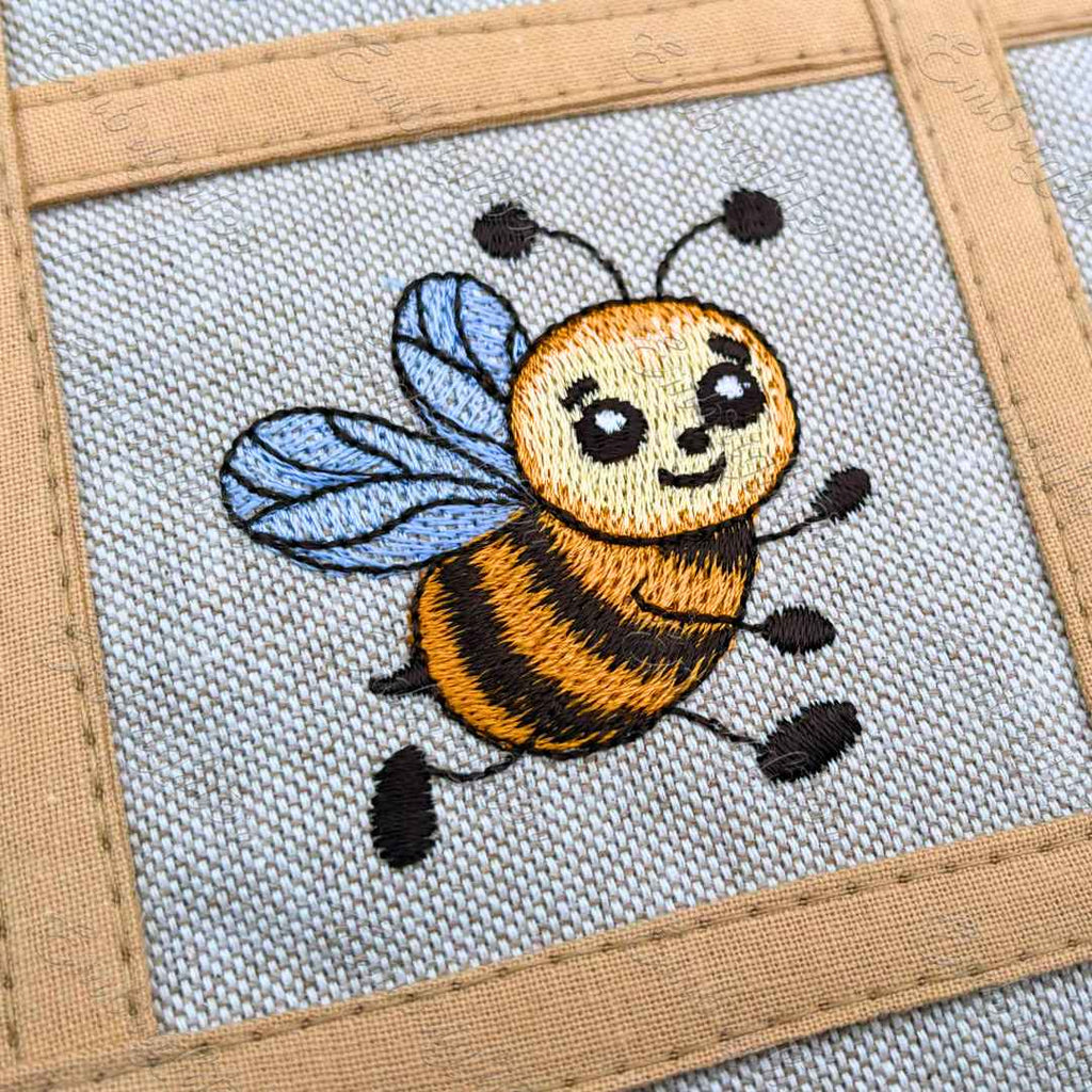 Scampering Bee embroidery design