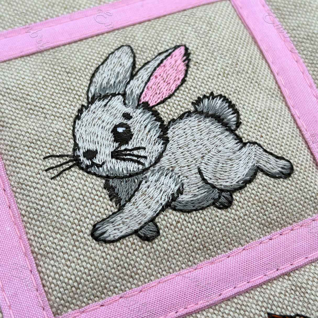 Scampering Bunny embroidery design