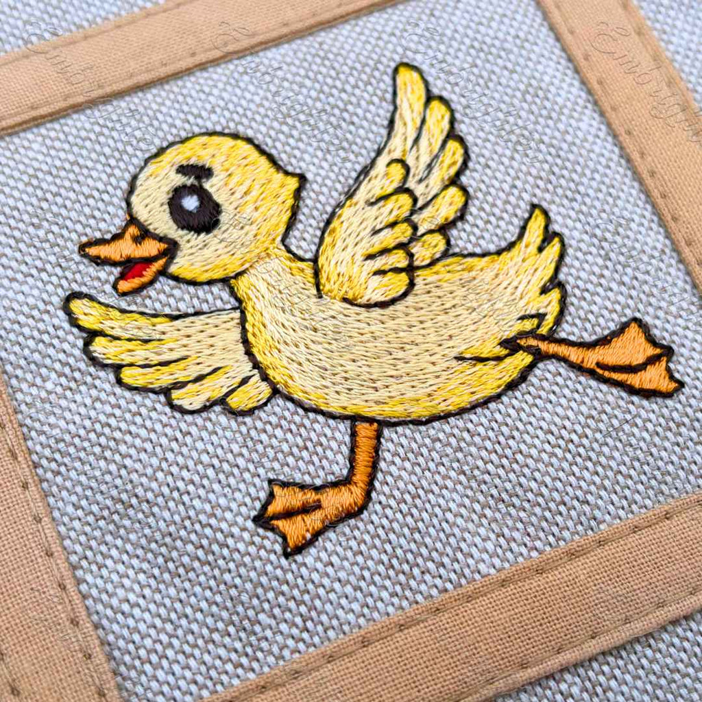 Scampering Duck embroidery design