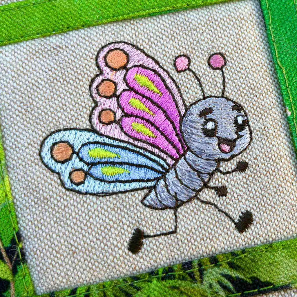 Scampering Butterfly embroidery design