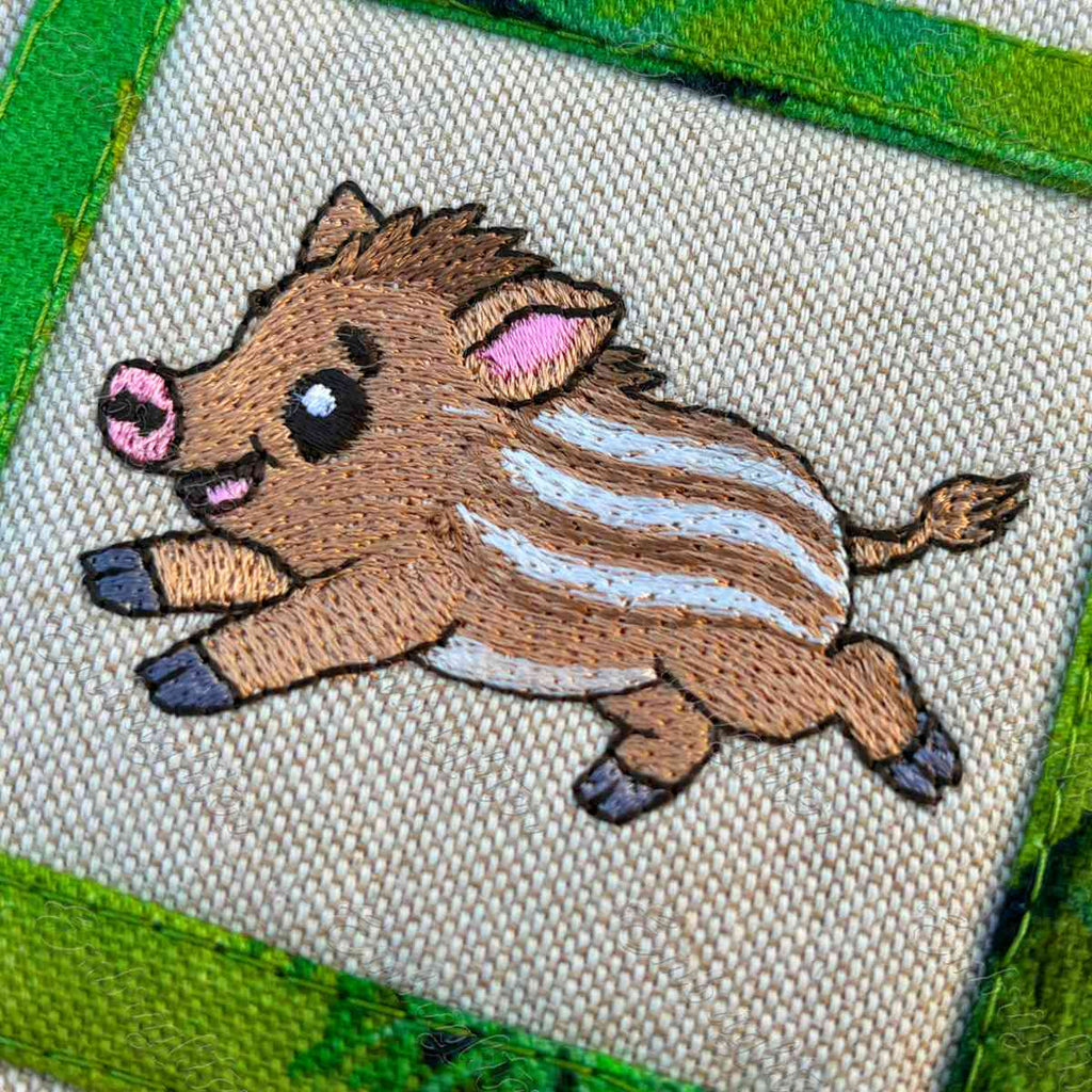Scampering Wild Boar Piglet embroidery design