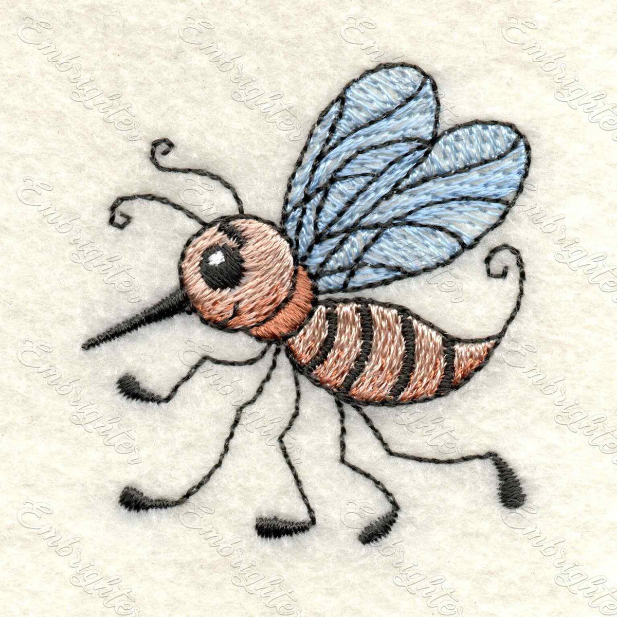Scampering Image Insect Scampering Mosquito embroidery design – Embrighter