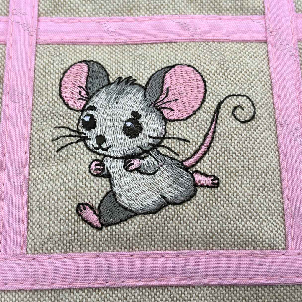 Scampering Mouse embroidery design