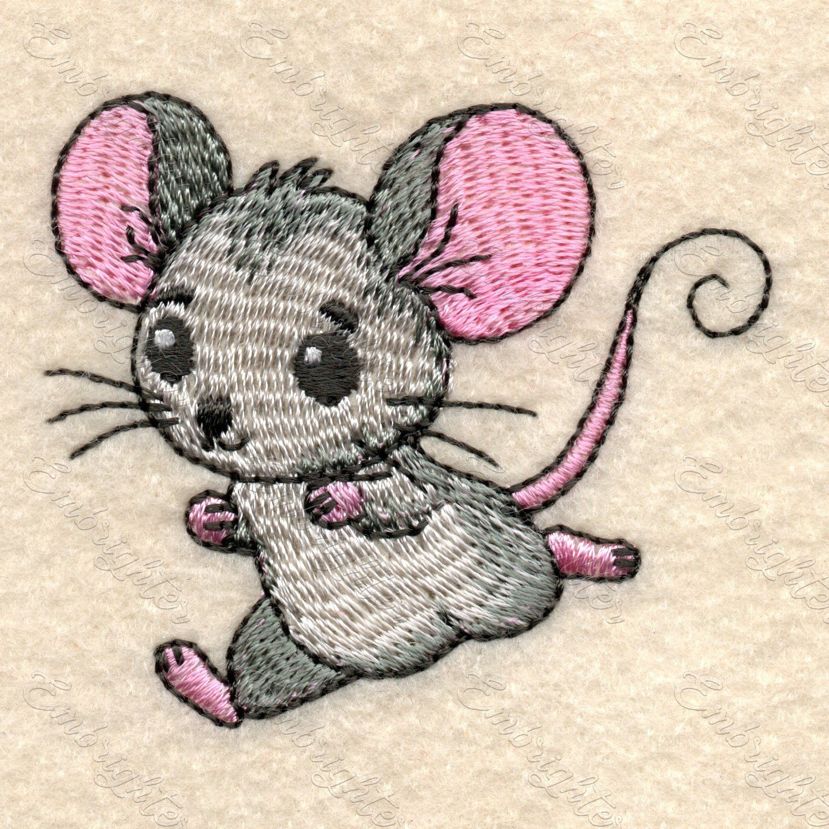 Scampering Mouse embroidery design – Embrighter