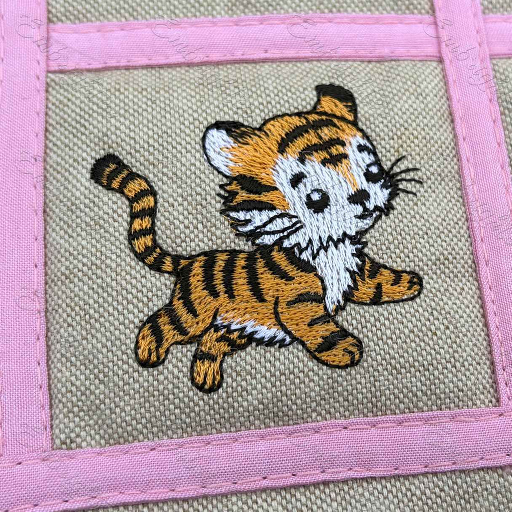 Scampering Tiger embroidery design