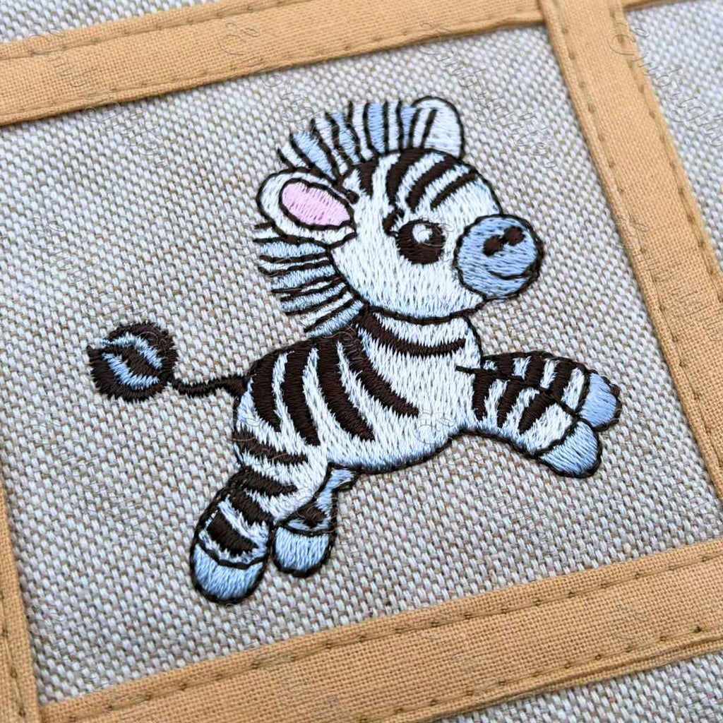Scampering Zebra embroidery design