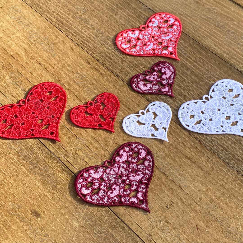 Heart Embroider FSL Heart Duo machine embroidery designs – Embrighter