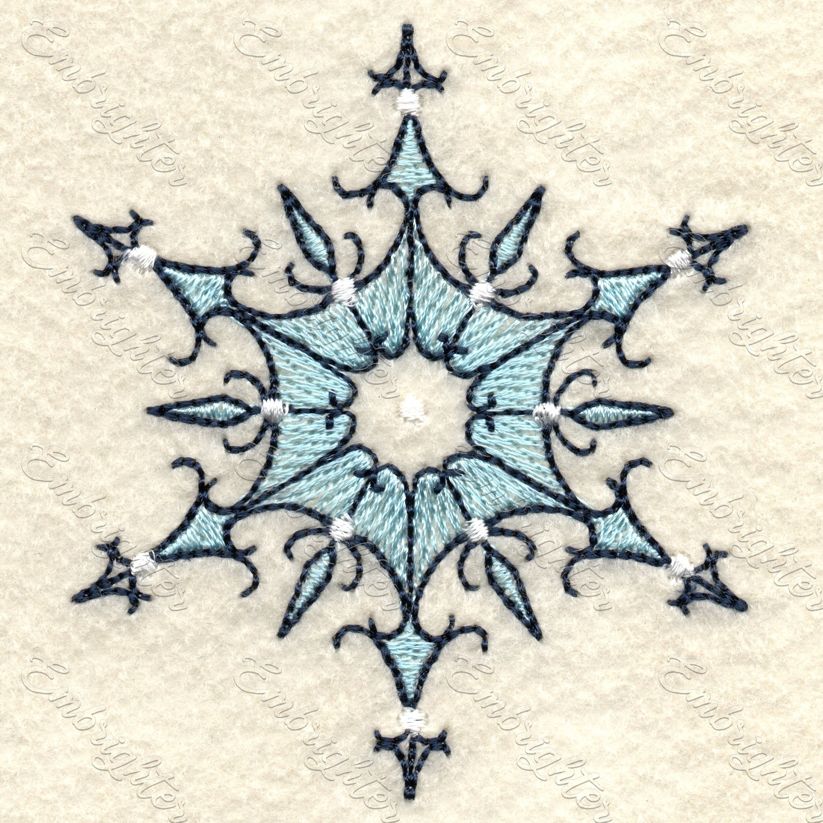 ITH filigree snowflake embroidery design set