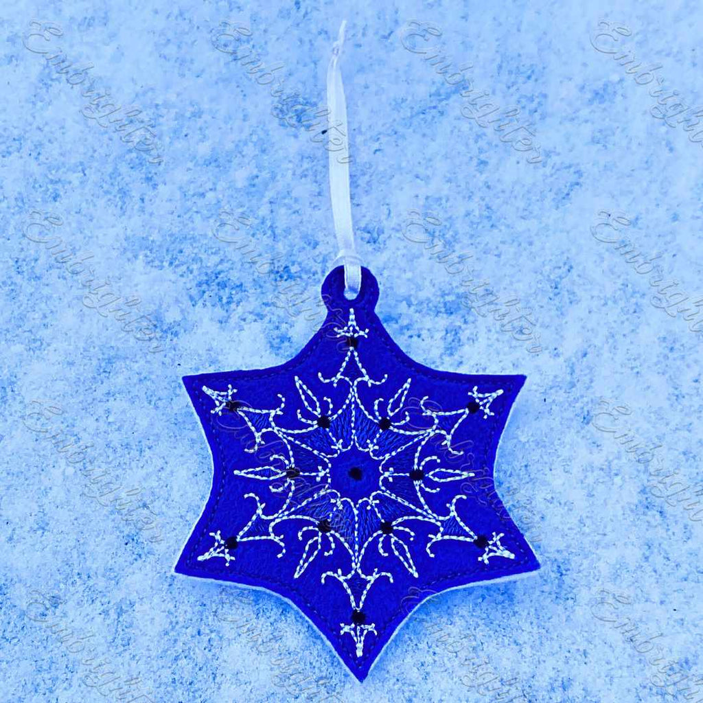 ITH filigree snowflake 01 embroidery design – Embrighter