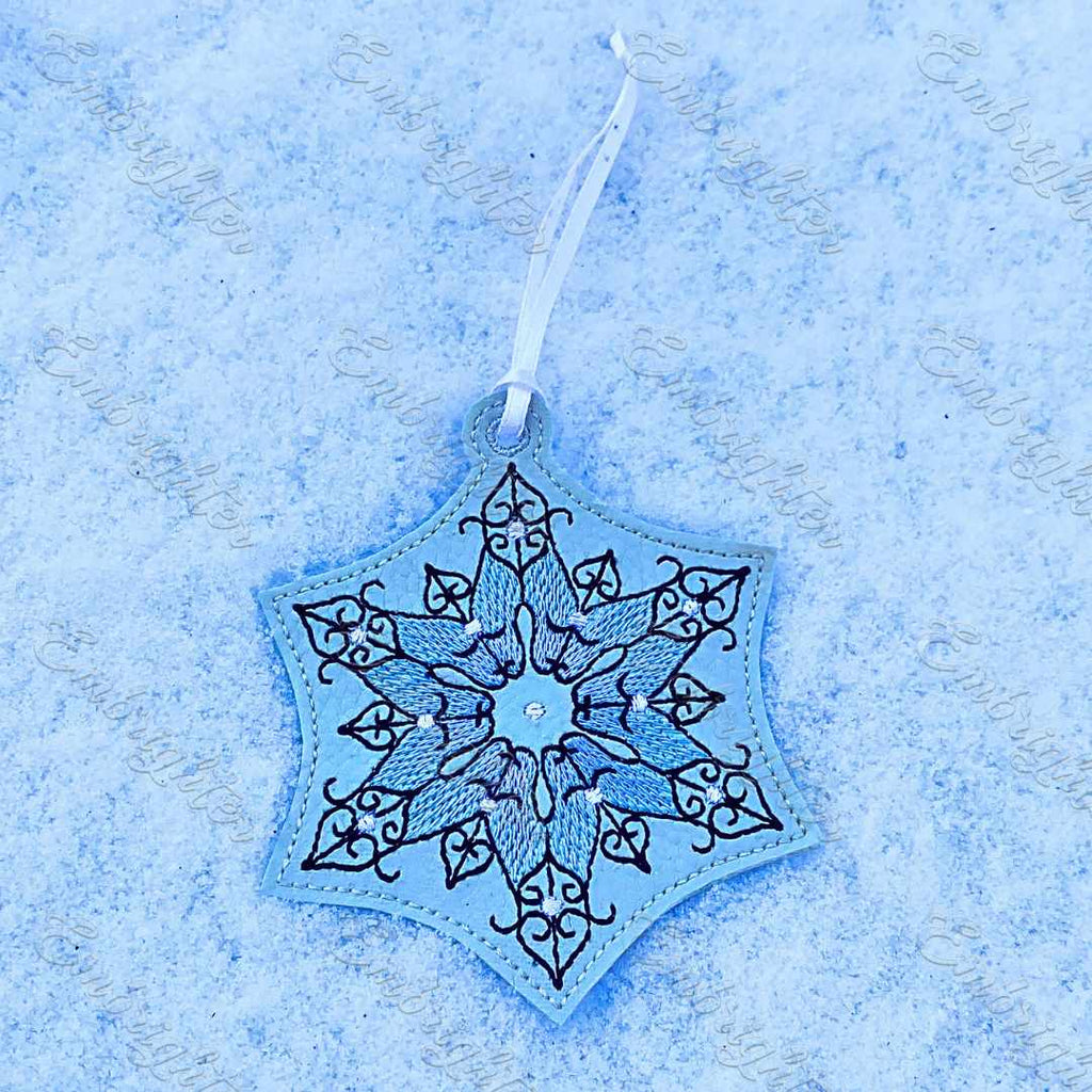ITH filigree snowflake 02 embroidery design – Embrighter