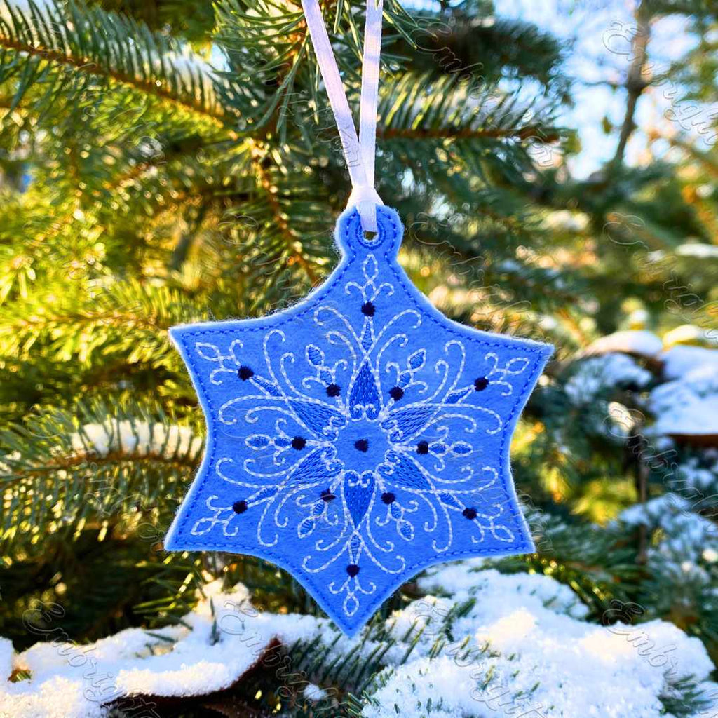 ITH filigree snowflake 03 embroidery design – Embrighter