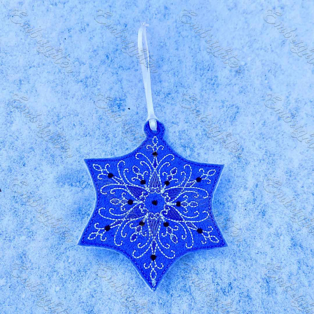ITH filigree snowflake 03 embroidery design – Embrighter