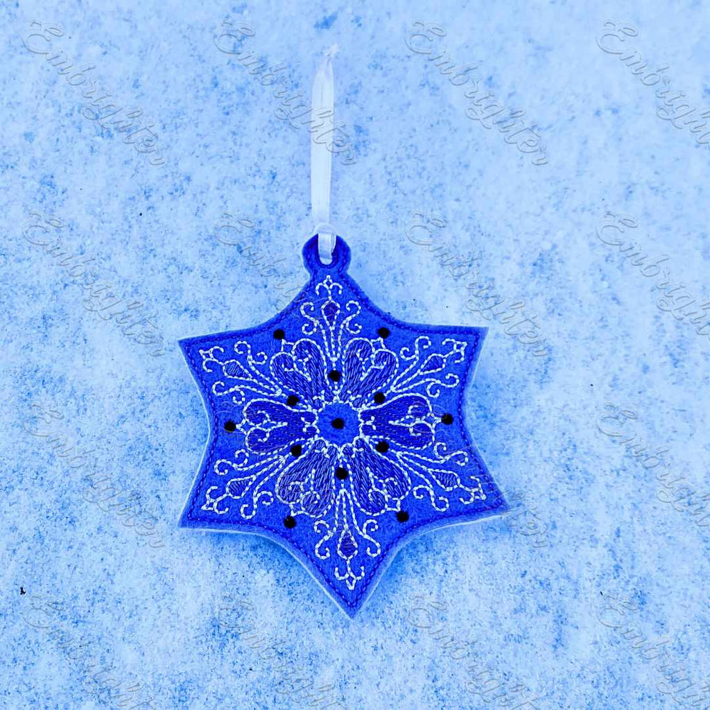 ITH filigree snowflake 04 embroidery design – Embrighter