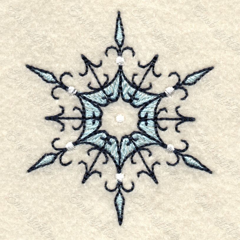 ITH filigree SMALL snowflake embroidery design set – Embrighter