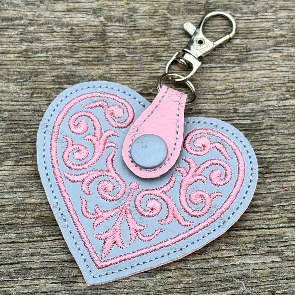 Sweetheart In-The-Hoop Keychain embroidery design