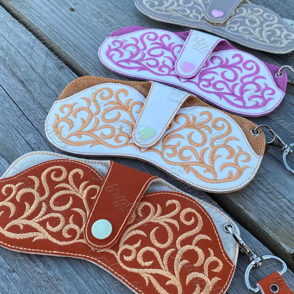 Hériter / embroidery parts camisole Glasses case ITH embroidery design set – Embrighter