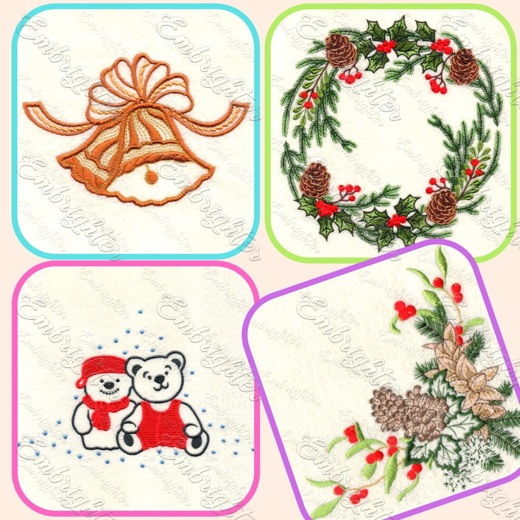christmas embroidery design set