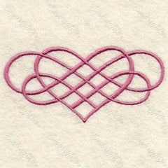 Embroidery design- Heart applique decorated with crosses by Embrighter