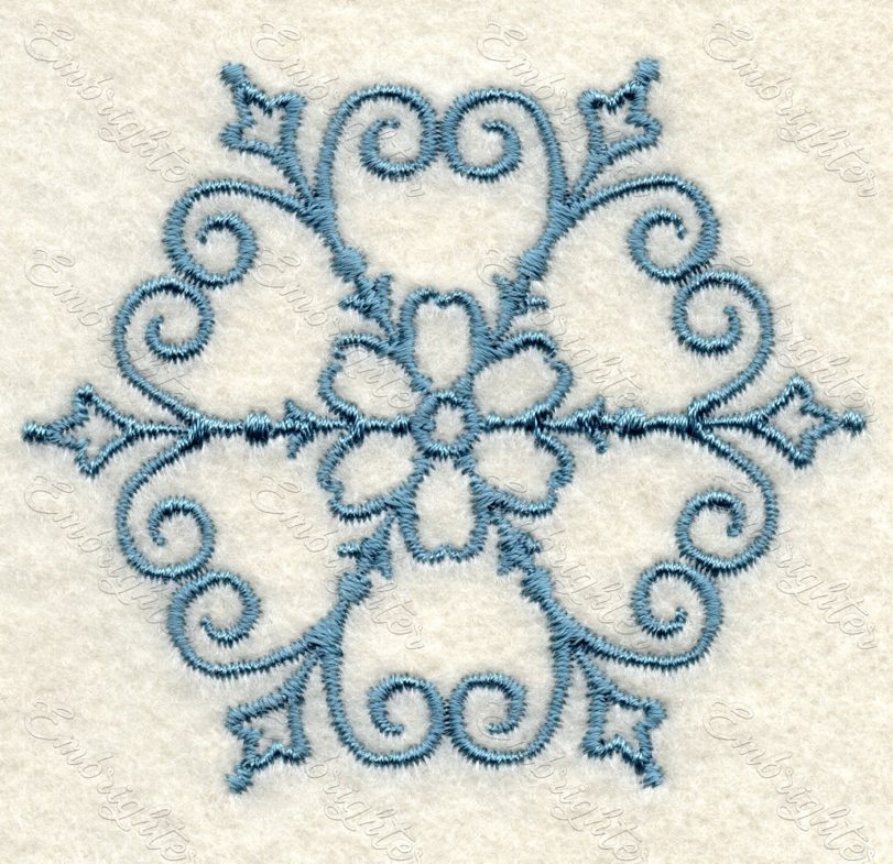 Machine embroidery design. Beautiful snowflake 01, useful for Christmas time. 