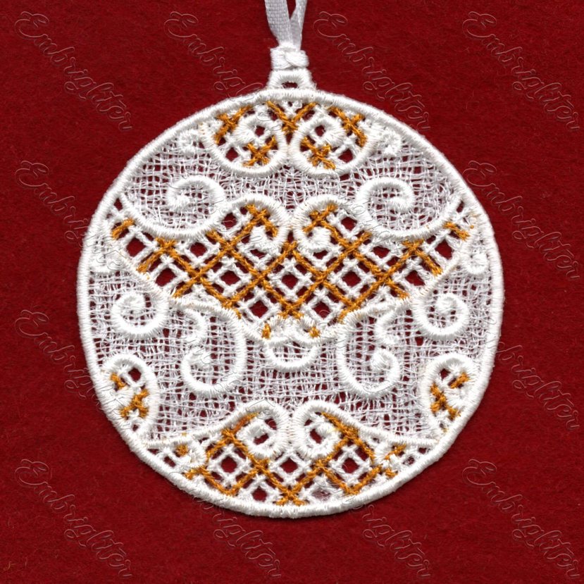 FSL ball christmas ornament embroidery design