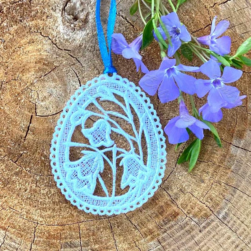Easter FSL ornament - Bluebell embroidery design