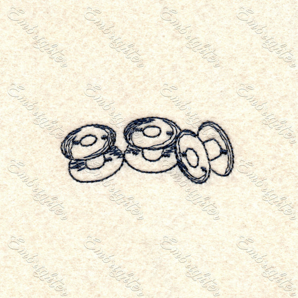 Line drawing sewing tools embroidery design set – Embrighter