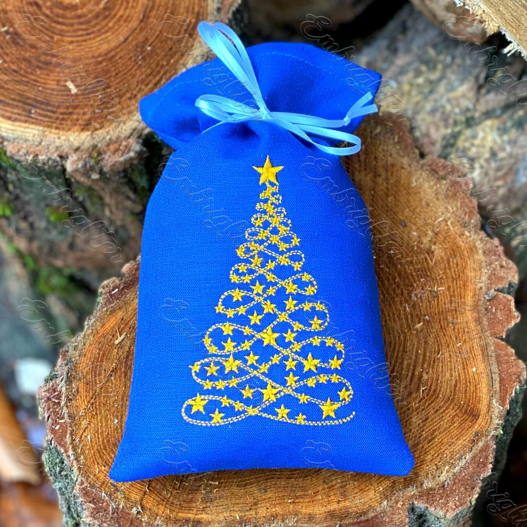 Embroidery design - Christmas tree gold 02 by Embrighter