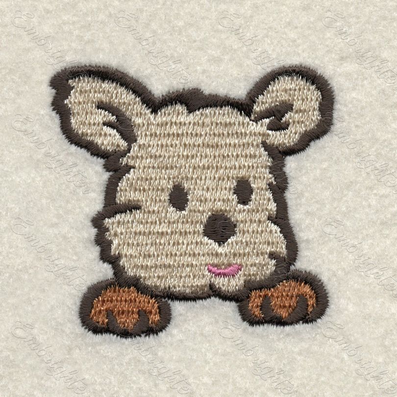 Machine embroidery design. Sweet puppy pattern for the kids, Curious doggy 01.