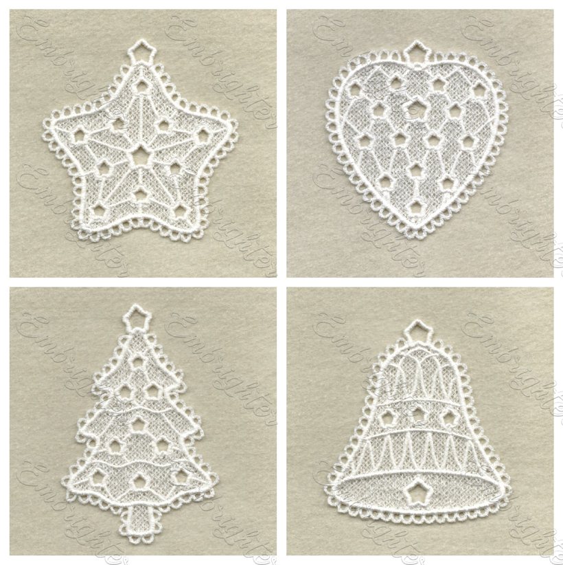 FSL Christmas ornament embroidery design set
