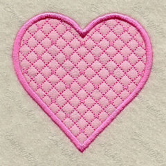 Embroidery design- Heart applique decorated with crosses by Embrighter