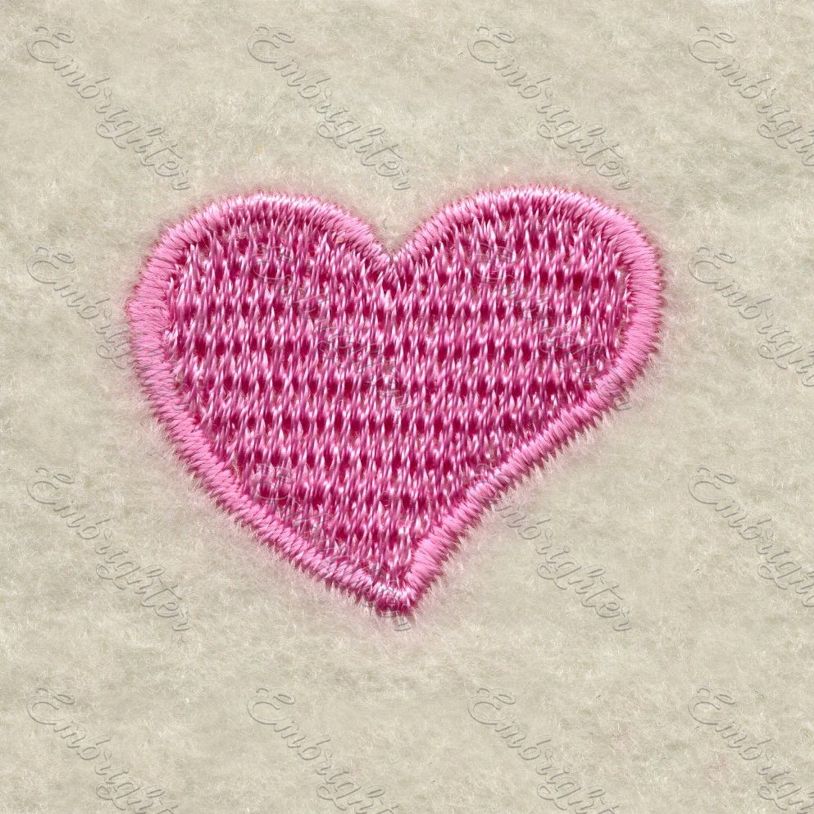 Machine embroidery design in two sizes. Cute asymmetric filled heart. Love is love.