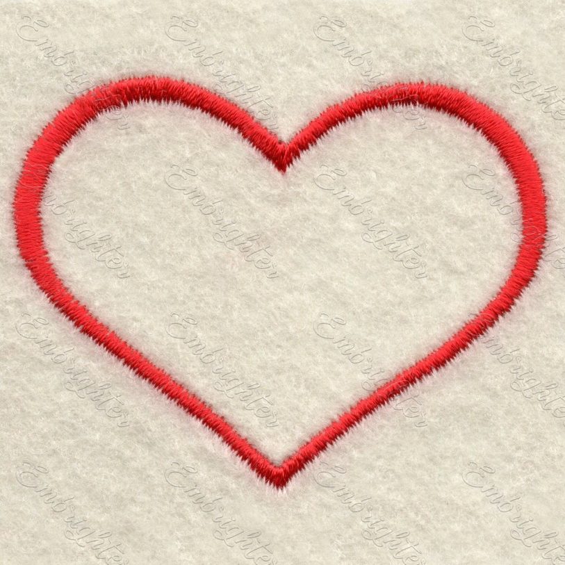 Machine embroidery design. Lovely simple heart. Love is love. 