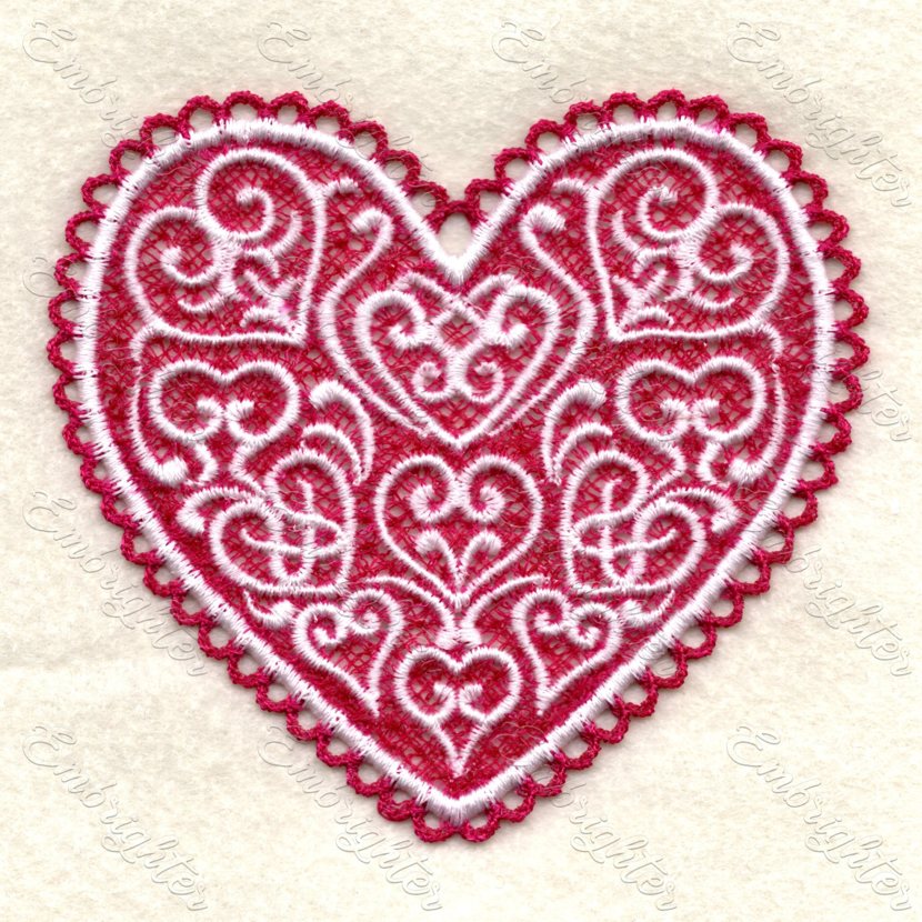 FSL heart machine embroidery design – Embrighter