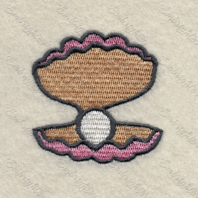 Machine embroidery design. Cute baby sea shell for the little ones.